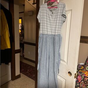 Striped Gray Kids jumpsuit